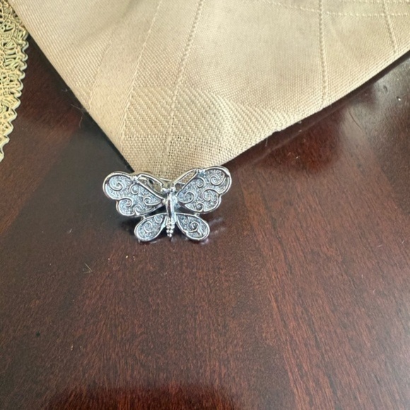 Vintage Silver Tone Butterfly Brooch - Picture 1 of 3